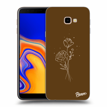Hülle für Samsung Galaxy J4+ J415F - Brown flowers