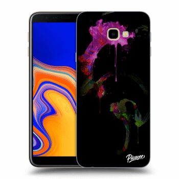 Picasee Samsung Galaxy J4+ J415F Hülle - Transparentes Silikon - Peony black