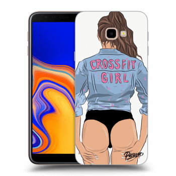 Picasee Samsung Galaxy J4+ J415F Hülle - Transparentes Silikon - Crossfit girl - nickynellow