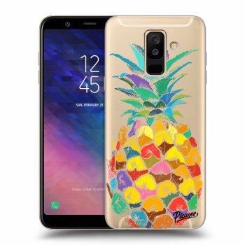 Picasee Samsung Galaxy A6+ A605F Hülle - Transparentes Silikon - Pineapple