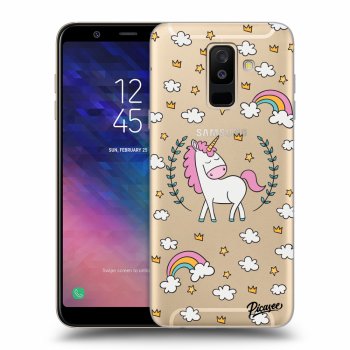 Picasee Samsung Galaxy A6+ A605F Hülle - Transparentes Silikon - Unicorn star heaven