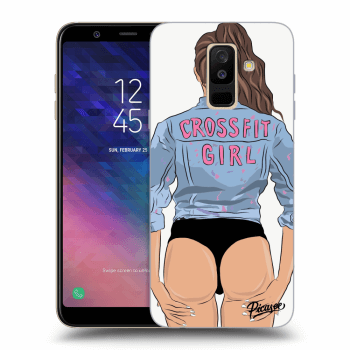 Picasee Samsung Galaxy A6+ A605F Hülle - Transparentes Silikon - Crossfit girl - nickynellow
