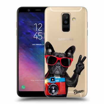Picasee Samsung Galaxy A6+ A605F Hülle - Transparentes Silikon - French Bulldog