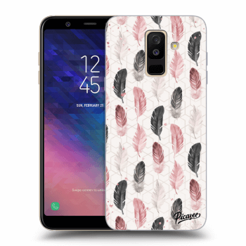 Picasee Samsung Galaxy A6+ A605F Hülle - Transparentes Silikon - Feather 2