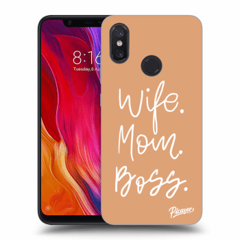 Picasee Xiaomi Mi 8 Hülle - Schwarzes Silikon - Boss Mama