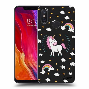 Picasee Xiaomi Mi 8 Hülle - Schwarzes Silikon - Unicorn star heaven
