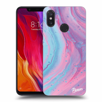 Picasee Xiaomi Mi 8 Hülle - Schwarzes Silikon - Pink liquid