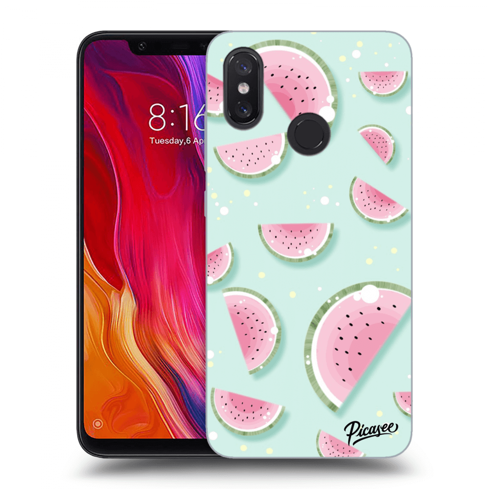 Picasee Xiaomi Mi 8 Hülle - Schwarzes Silikon - Watermelon 2