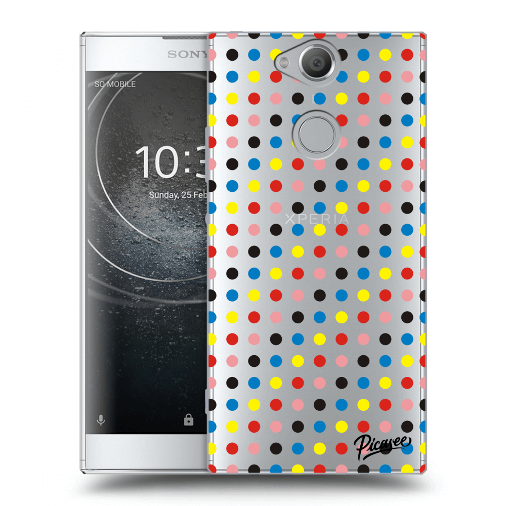 Picasee Sony Xperia XA2 Hülle - Transparentes Silikon - Colorful dots