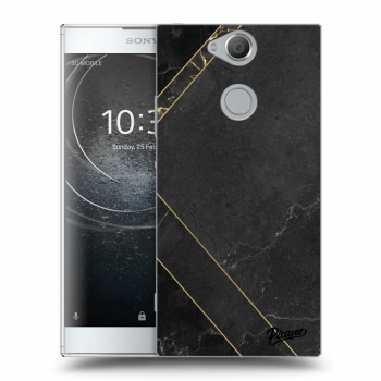 Picasee Sony Xperia XA2 Hülle - Transparentes Silikon - Black tile