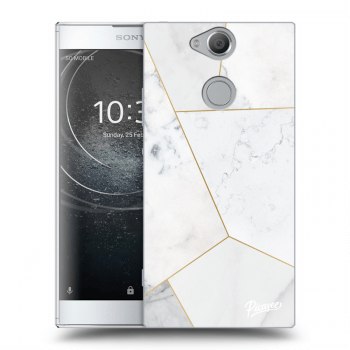 Picasee Sony Xperia XA2 Hülle - Transparentes Silikon - White tile