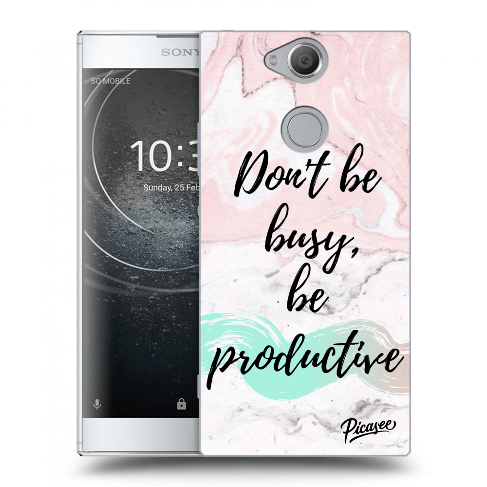 Picasee Sony Xperia XA2 Hülle - Transparentes Silikon - Don't be busy, be productive