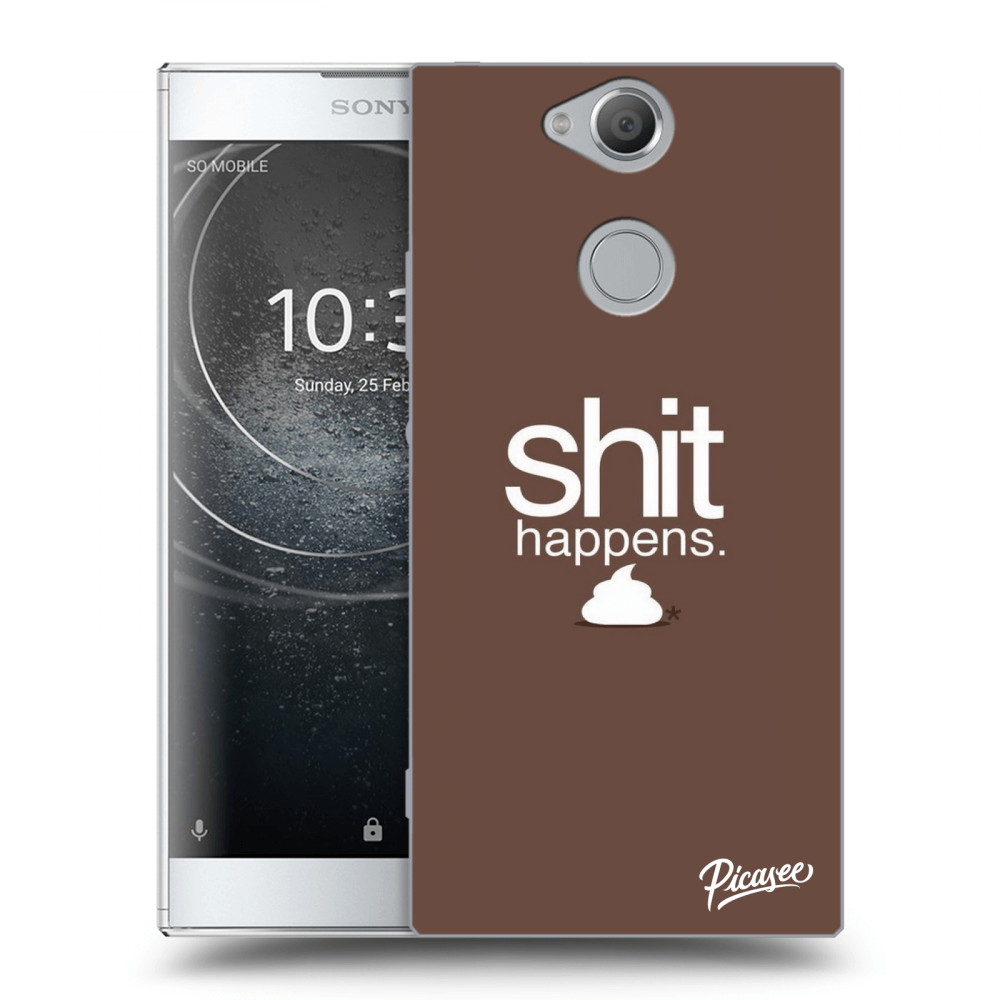 Picasee Sony Xperia XA2 Hülle - Transparentes Silikon - Shit happens