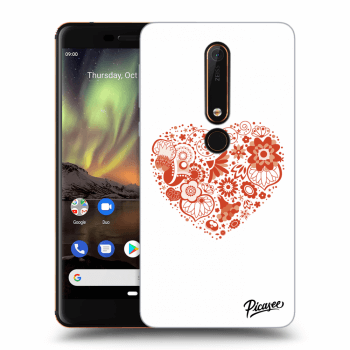 Picasee Nokia 6.1 Hülle - Transparentes Silikon - Big heart