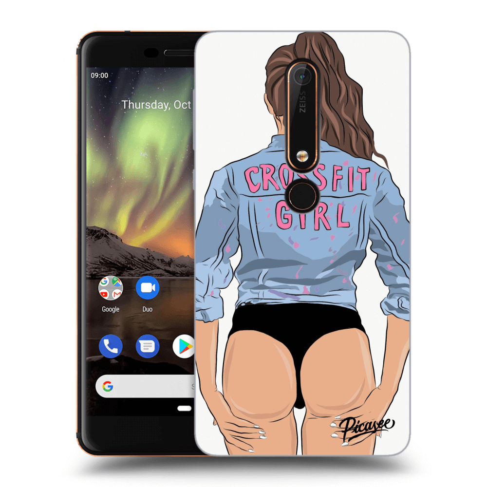 Picasee Nokia 6.1 Hülle - Transparentes Silikon - Crossfit girl - nickynellow