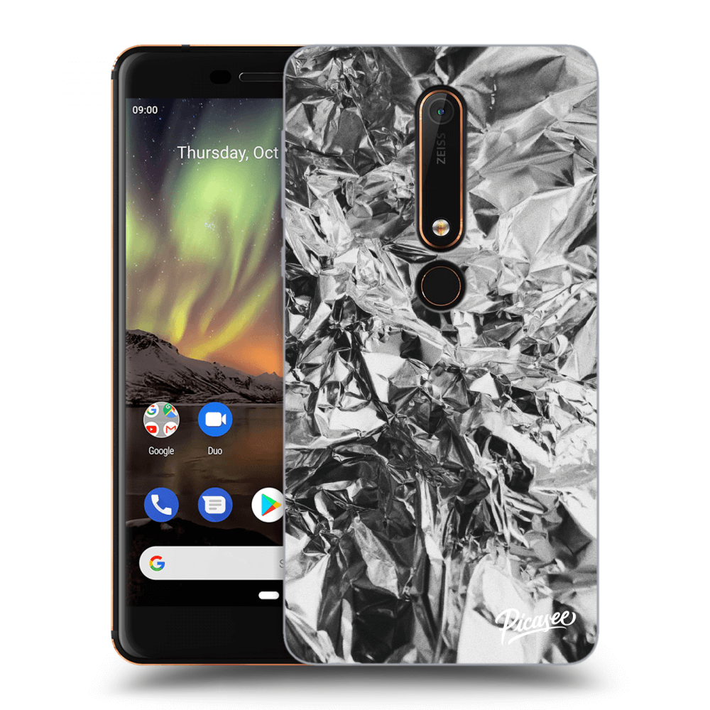 Picasee Nokia 6.1 Hülle - Transparentes Silikon - Chrome