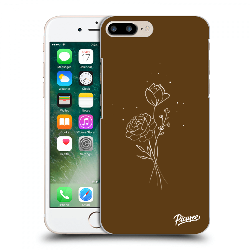 Picasee ULTIMATE CASE für Apple iPhone 7 Plus - Brown flowers