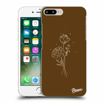 Hülle für Apple iPhone 7 Plus - Brown flowers