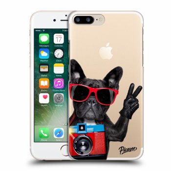 Picasee Apple iPhone 7 Plus Hülle - Transparentes Silikon - French Bulldog