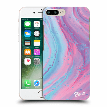 Picasee Apple iPhone 7 Plus Hülle - Transparentes Silikon - Pink liquid