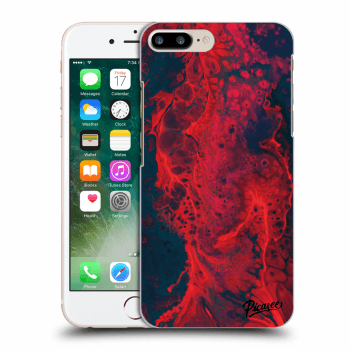 Picasee Apple iPhone 7 Plus Hülle - Transparentes Silikon - Organic red