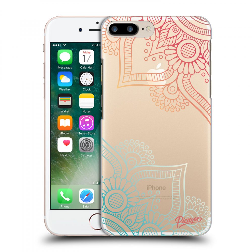 Picasee Apple iPhone 7 Plus Hülle - Transparentes Silikon - Flowers pattern