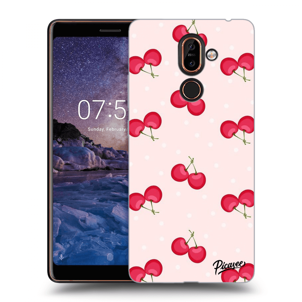 Picasee Nokia 7 Plus Hülle - Transparentes Silikon - Cherries