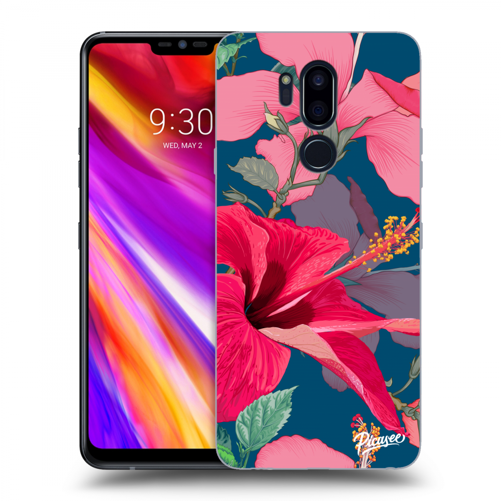Picasee LG G7 ThinQ Hülle - Transparentes Silikon - Hibiscus