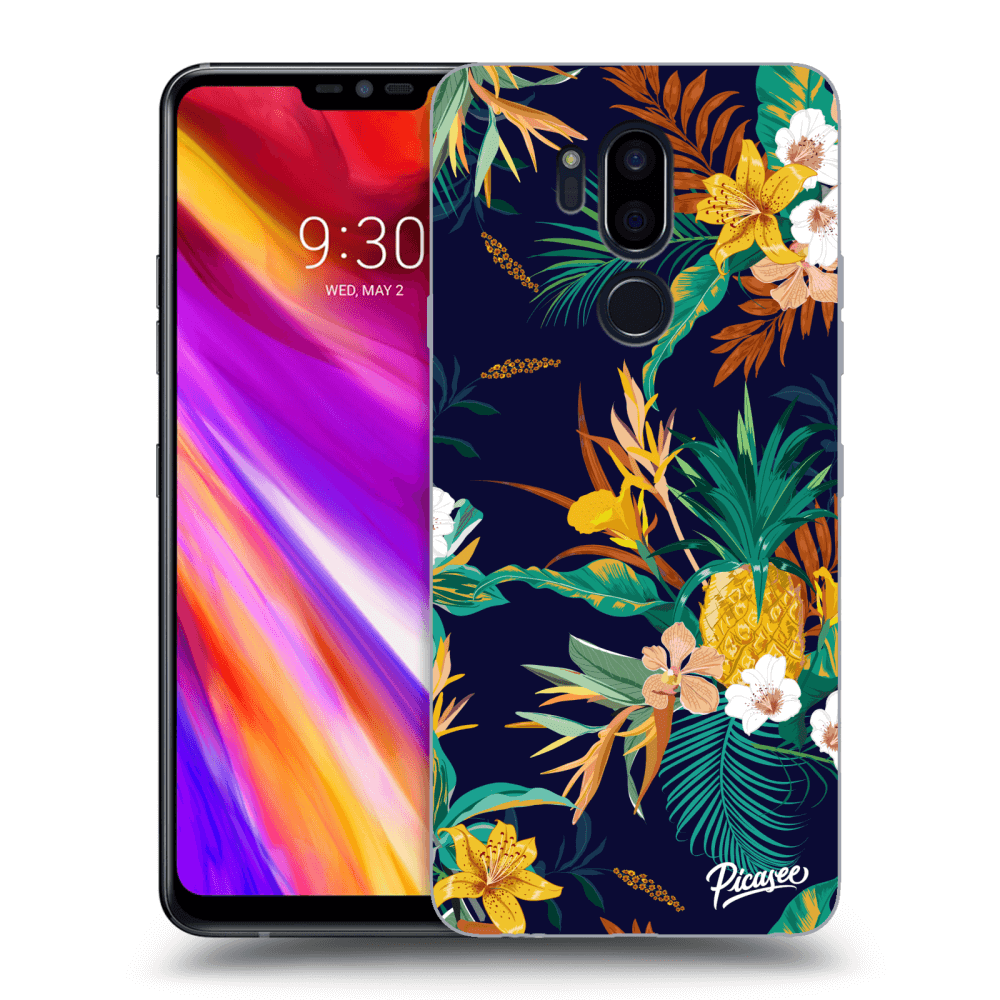 Picasee LG G7 ThinQ Hülle - Transparentes Silikon - Pineapple Color
