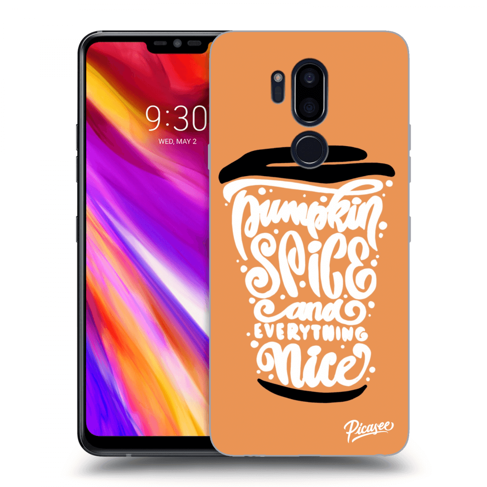 Picasee LG G7 ThinQ Hülle - Transparentes Silikon - Pumpkin coffee