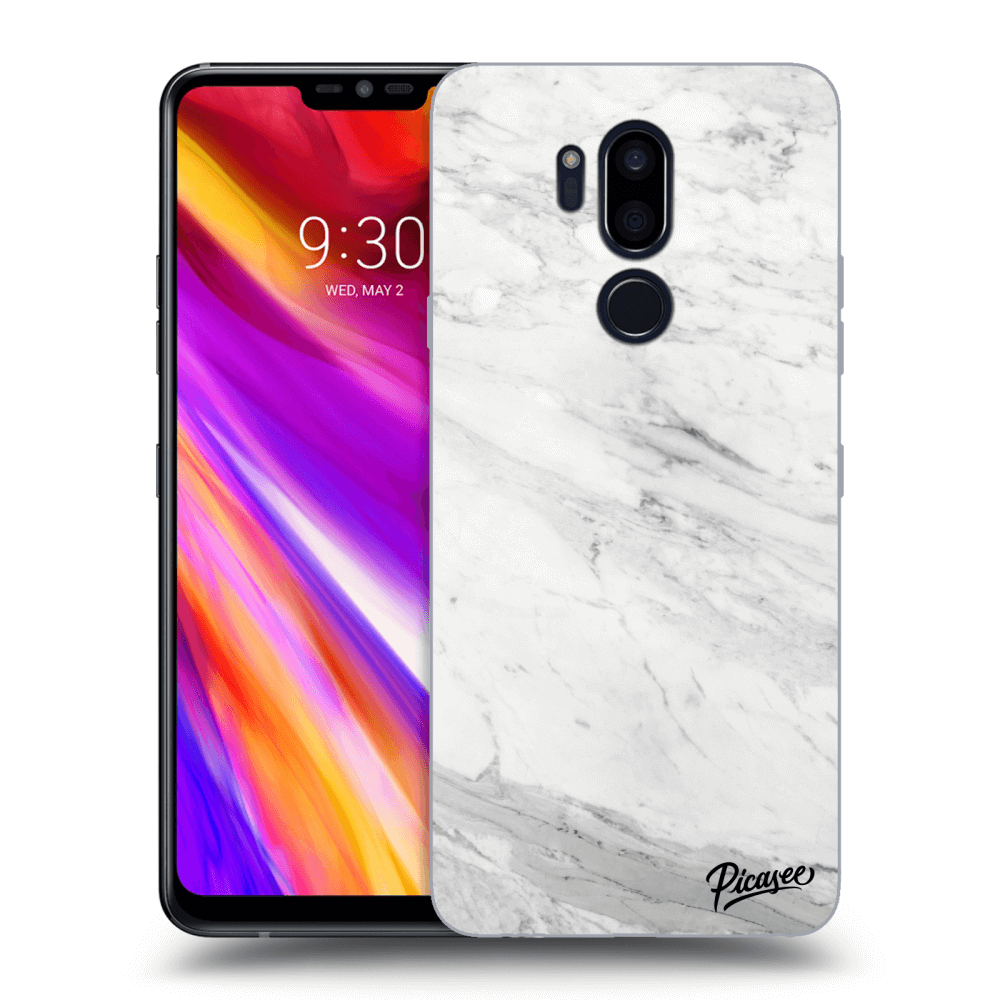 Picasee LG G7 ThinQ Hülle - Transparentes Silikon - White marble
