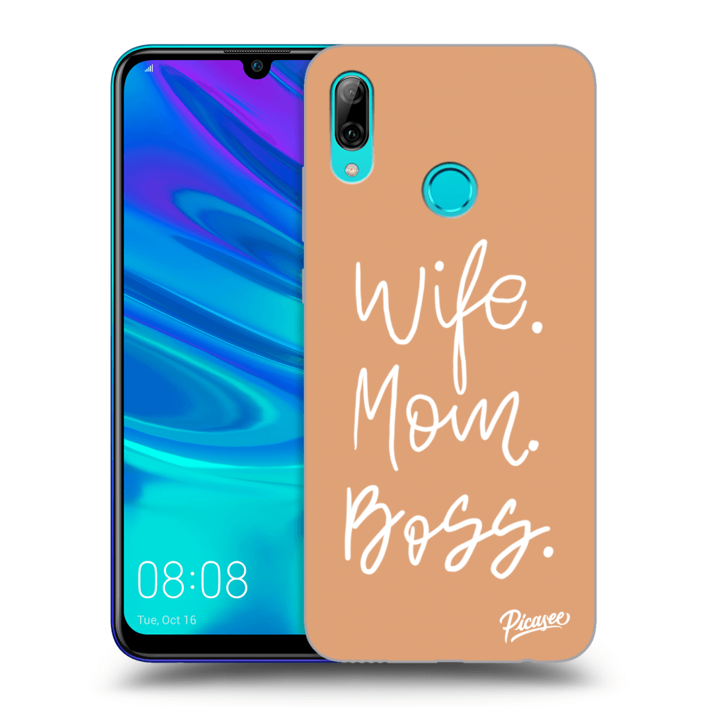 Picasee Huawei P Smart 2019 Hülle - Schwarzes Silikon - Boss Mama
