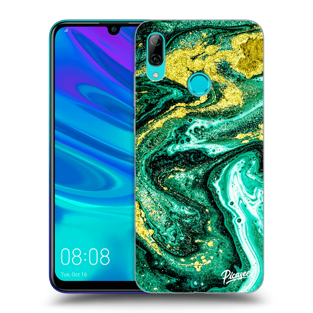Picasee Huawei P Smart 2019 Hülle - Schwarzes Silikon - Green Gold
