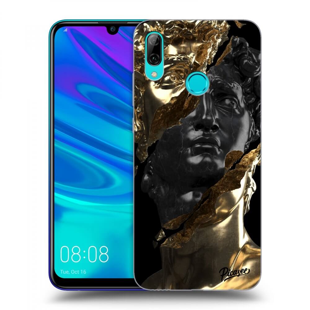 Picasee Huawei P Smart 2019 Hülle - Schwarzes Silikon - Gold - Black