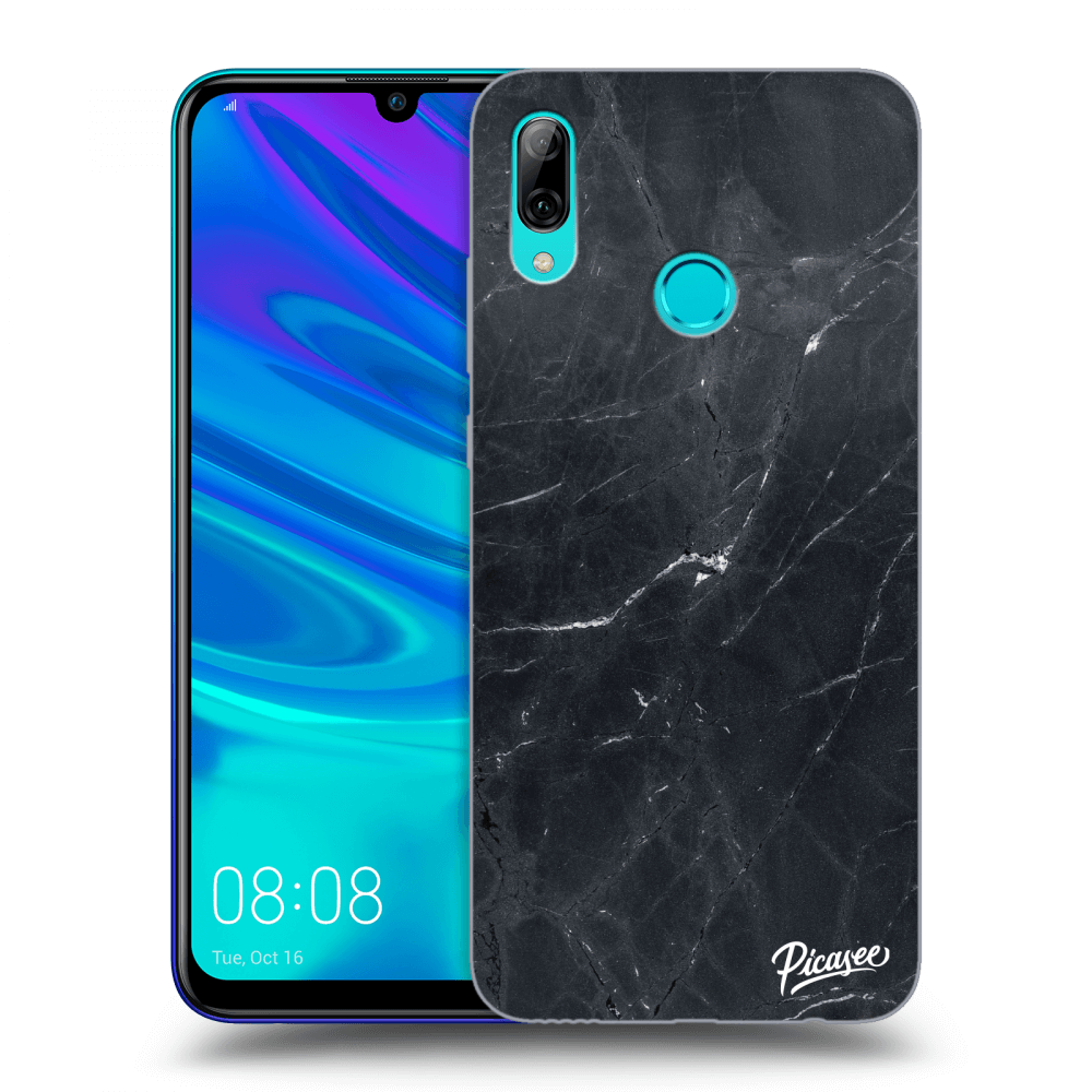 Picasee Huawei P Smart 2019 Hülle - Transparentes Silikon - Black marble
