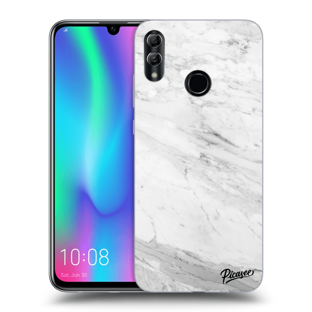 Picasee Honor 10 Lite Hülle - Transparentes Silikon - White marble