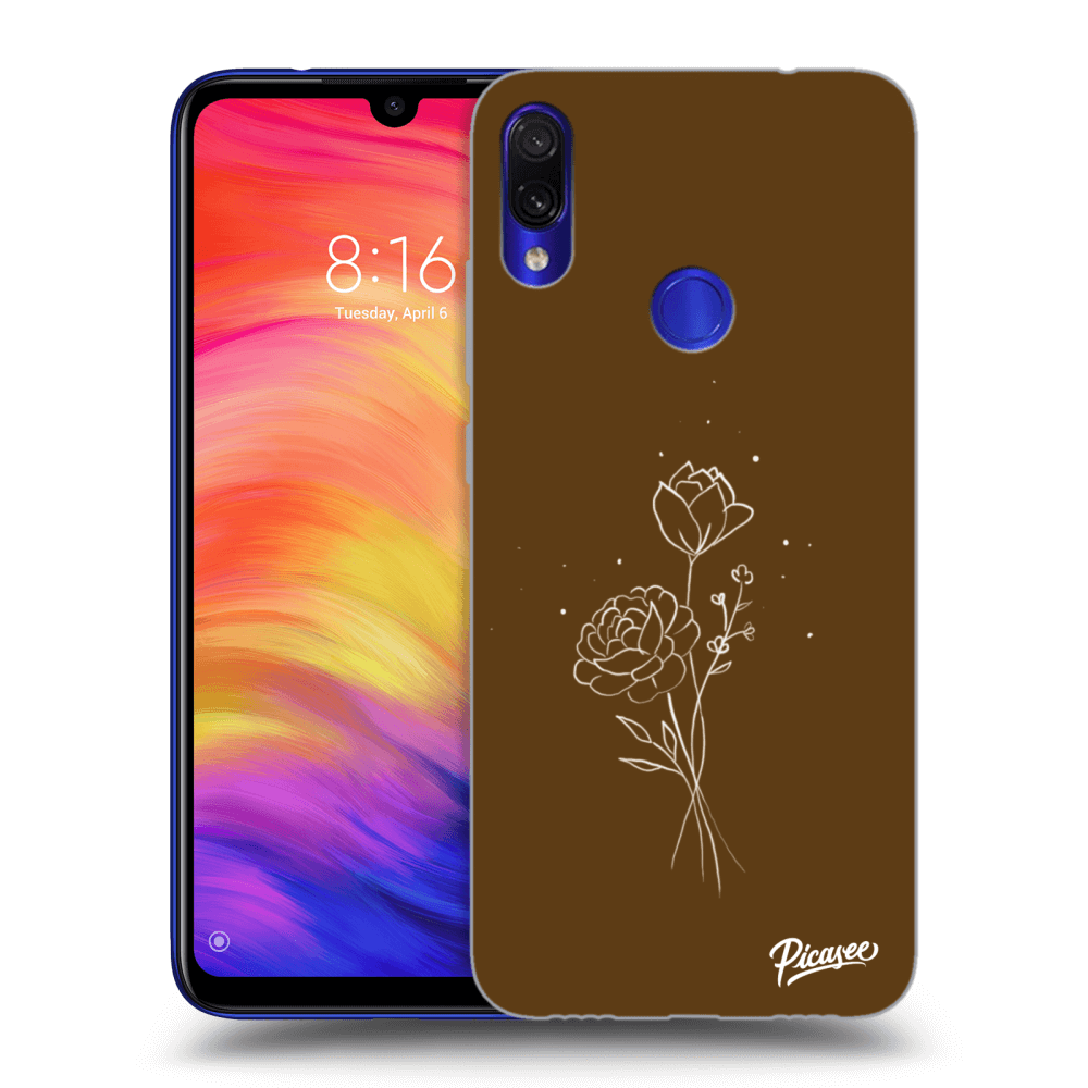 Picasee ULTIMATE CASE für Xiaomi Redmi Note 7 - Brown flowers