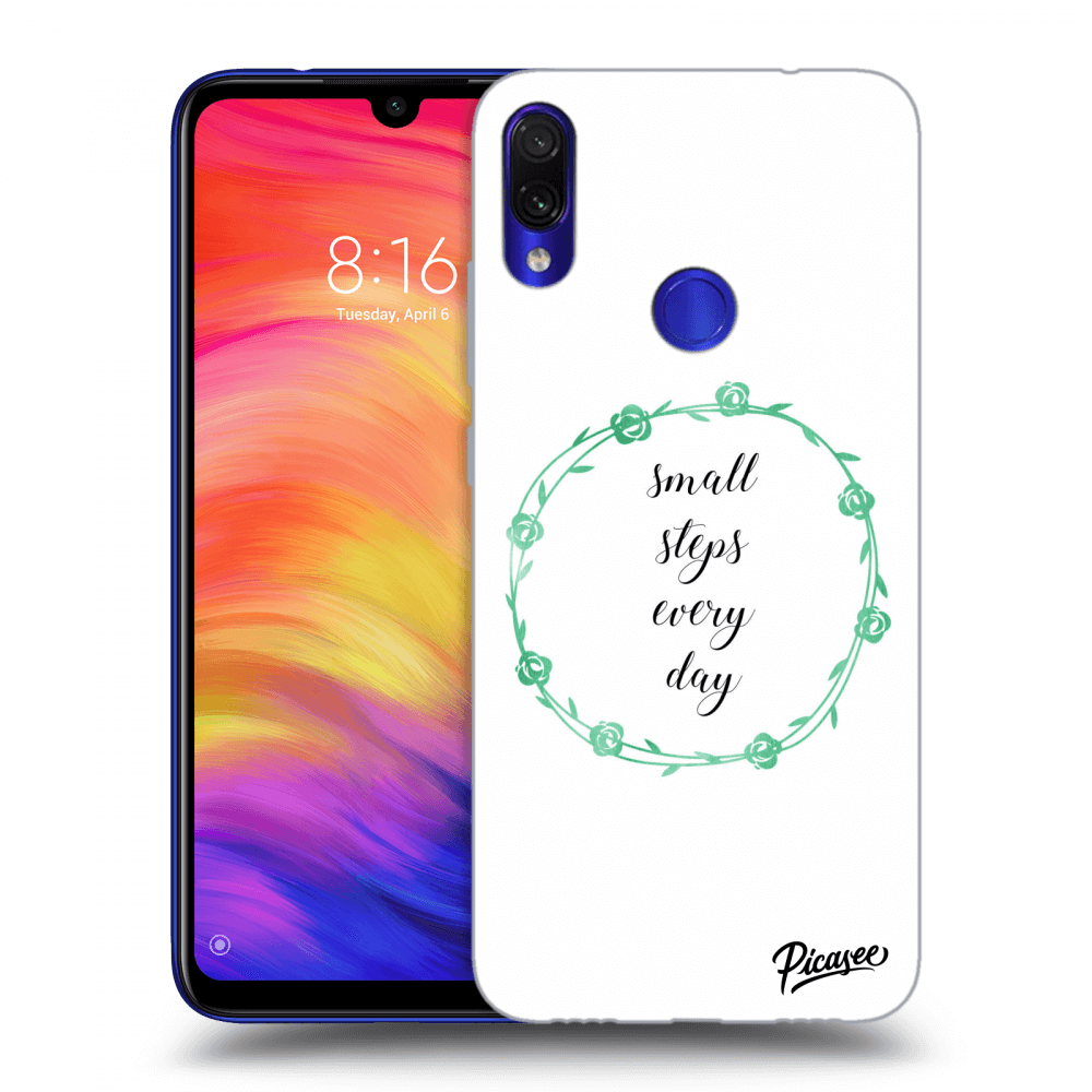 Picasee Xiaomi Redmi Note 7 Hülle - Transparentes Silikon - Small steps every day