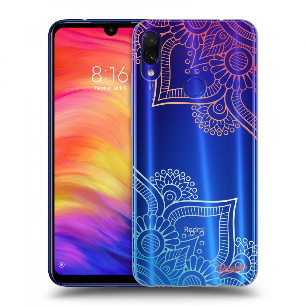Picasee Xiaomi Redmi Note 7 Hülle - Transparentes Silikon - Flowers pattern