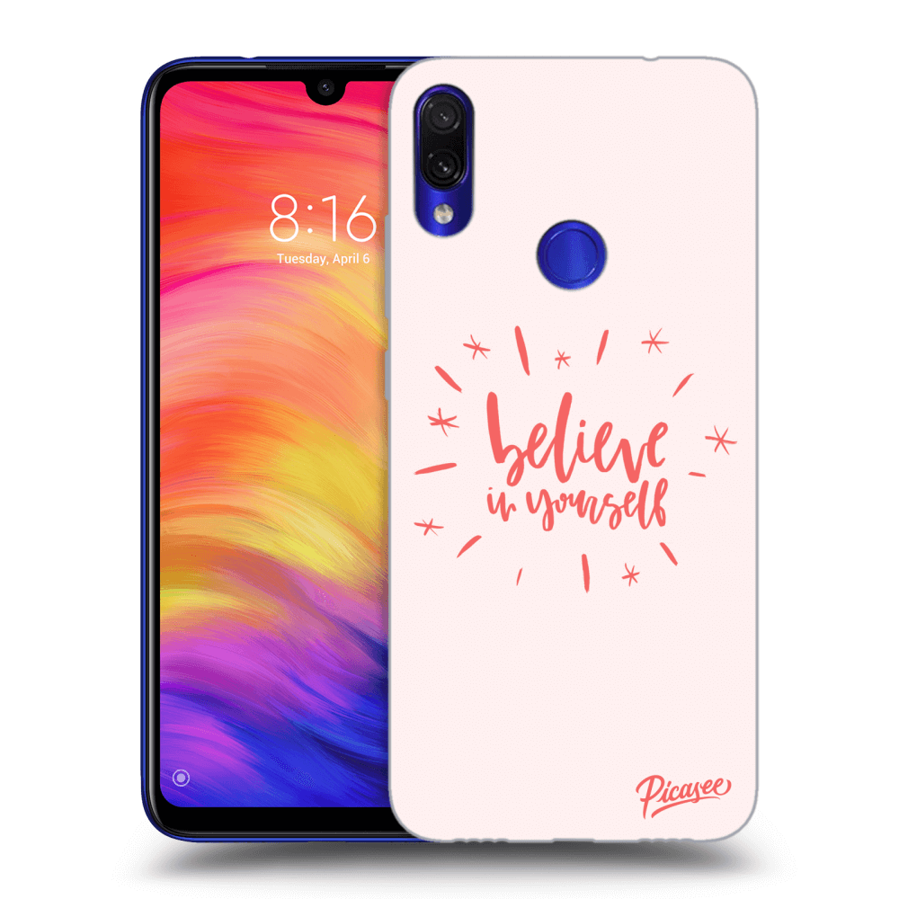 Picasee Xiaomi Redmi Note 7 Hülle - Transparentes Silikon - Believe in yourself