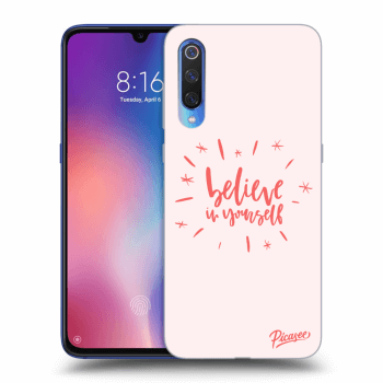 Picasee Xiaomi Mi 9 Hülle - Schwarzes Silikon - Believe in yourself