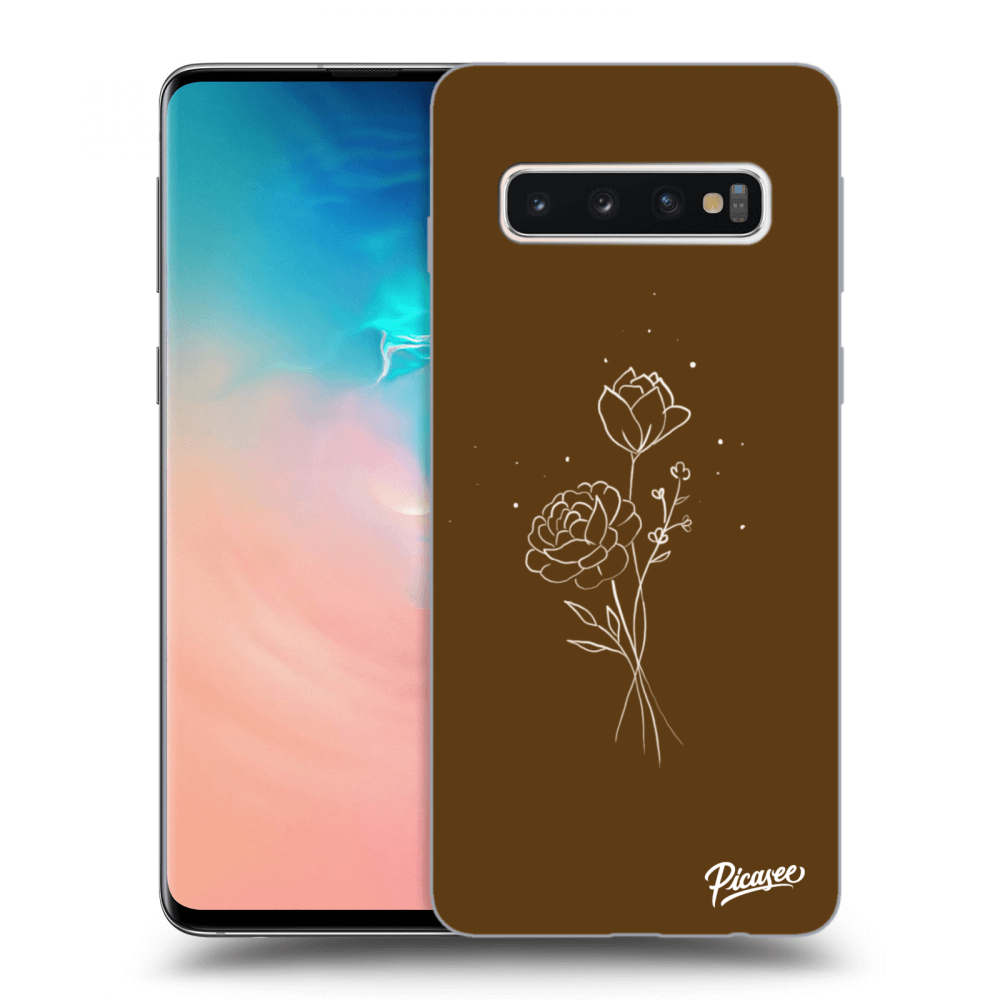 Picasee ULTIMATE CASE für Samsung Galaxy S10 G973 - Brown flowers