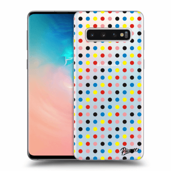Picasee Samsung Galaxy S10 G973 Hülle - Transparentes Silikon - Colorful dots