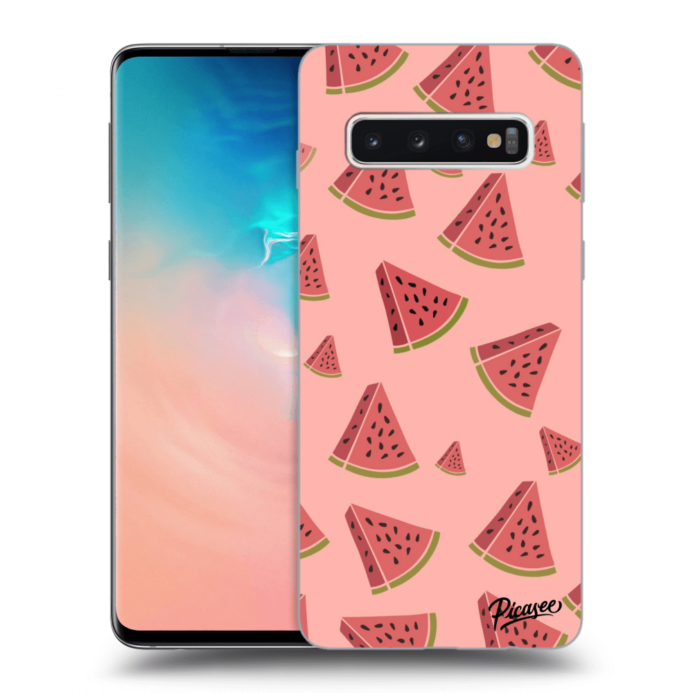 Picasee Samsung Galaxy S10 G973 Hülle - Transparentes Silikon - Watermelon