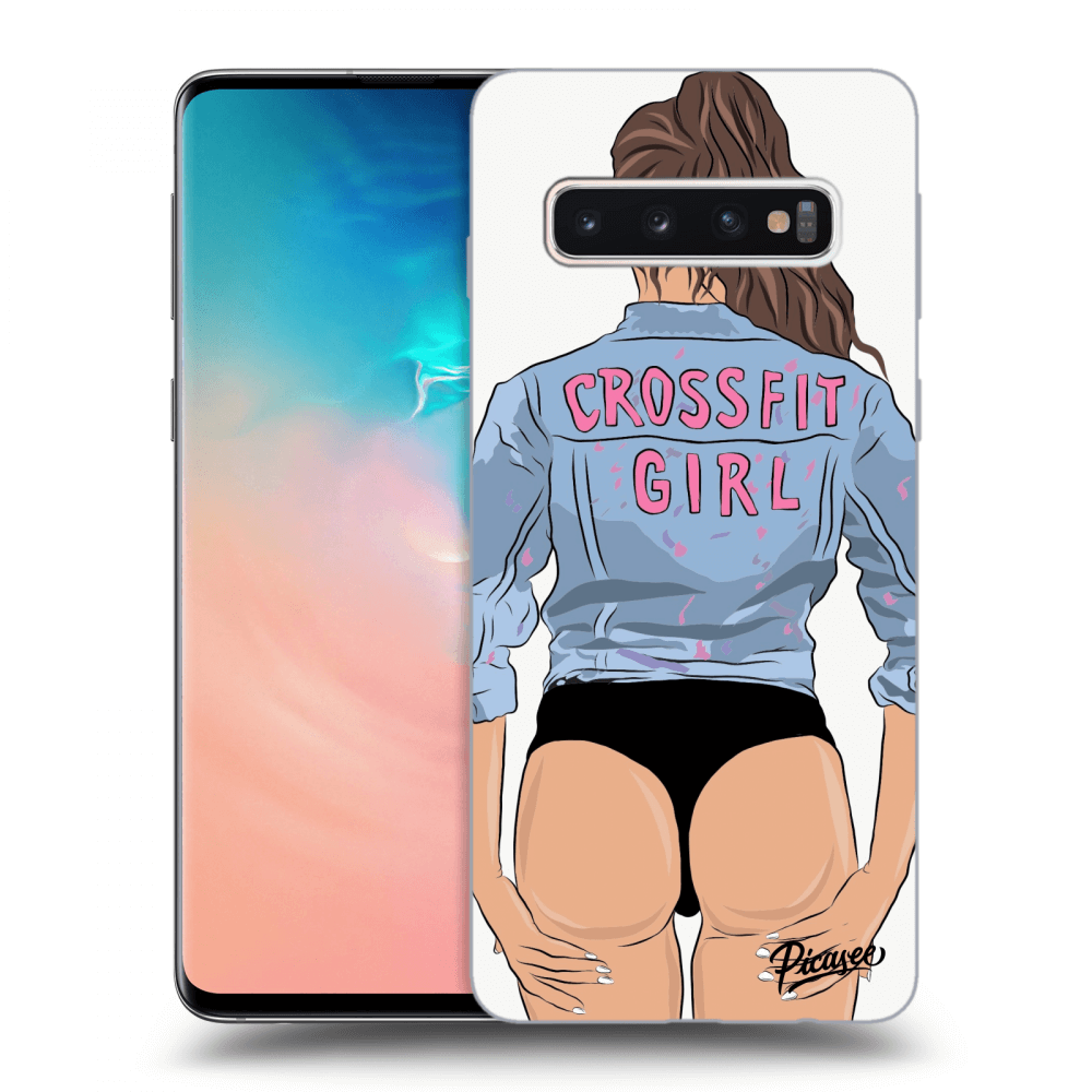 Picasee Samsung Galaxy S10 G973 Hülle - Transparentes Silikon - Crossfit girl - nickynellow