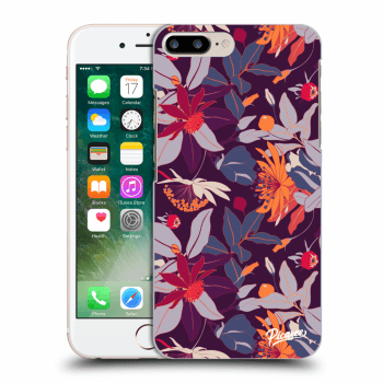 Hülle für Apple iPhone 8 Plus - Purple Leaf