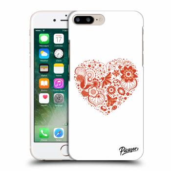 Picasee Apple iPhone 8 Plus Hülle - Transparentes Silikon - Big heart