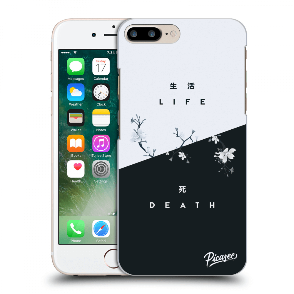 Picasee Apple iPhone 8 Plus Hülle - Transparentes Silikon - Life - Death
