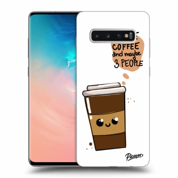 Picasee Samsung Galaxy S10 Plus G975 Hülle - Schwarzes Silikon - Cute coffee