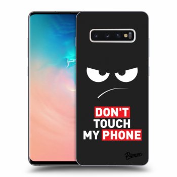 Picasee Samsung Galaxy S10 Plus G975 Hülle - Schwarzes Silikon - Angry Eyes - Transparent
